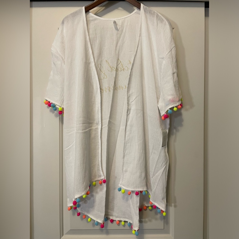 NWT David’s Bridal Coverup “Hitched & Sunkissed” Honeymoon Wear Swim Beach L/XL